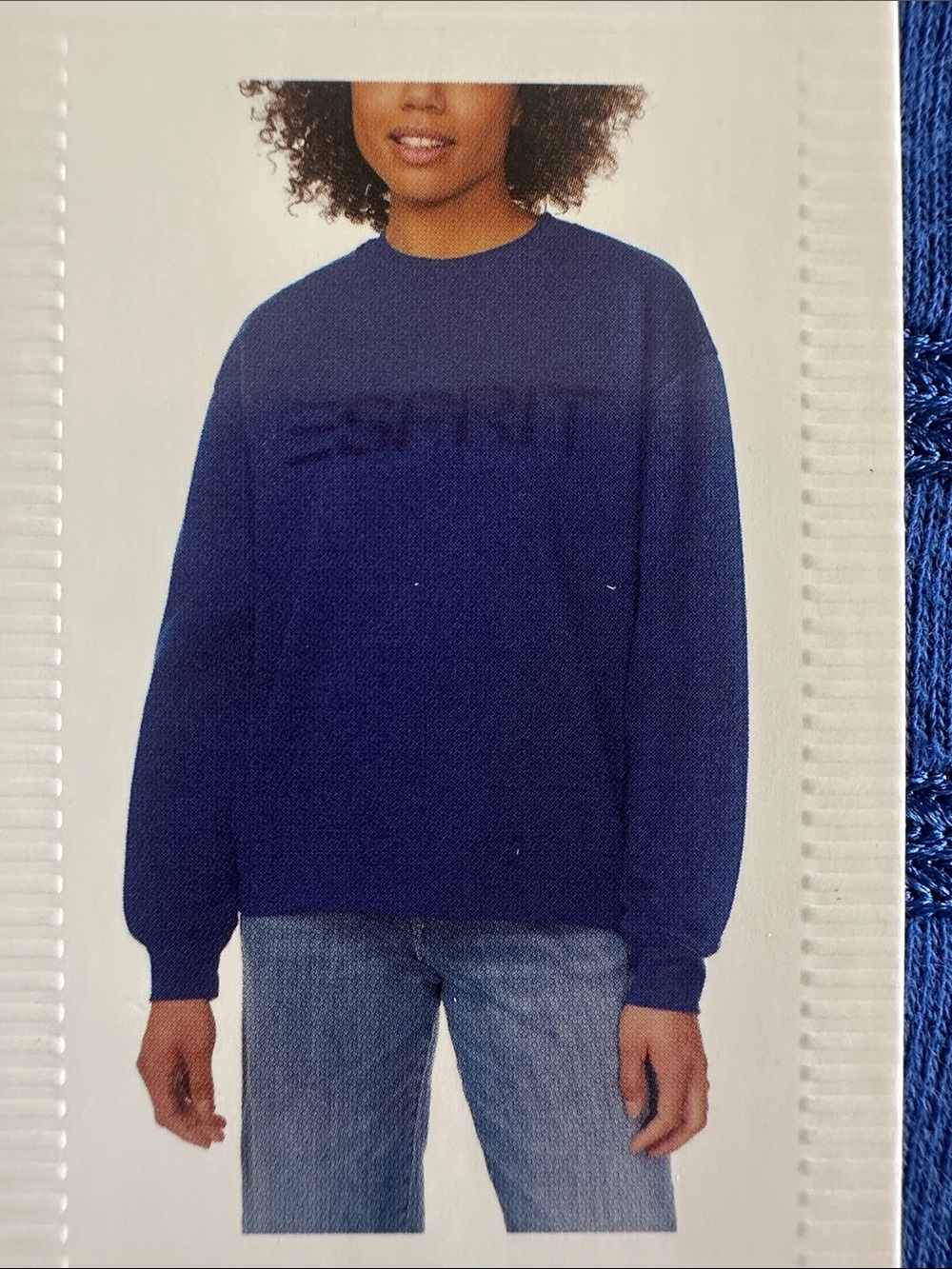 Esprit Women’s Oversized Crewneck Sweatshirt in Blue